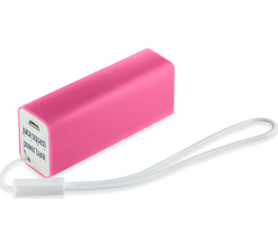 JUICE Squash Mini Portable Power Bank - Pink JUICE Squash Mini Portable Power Bank - Pink